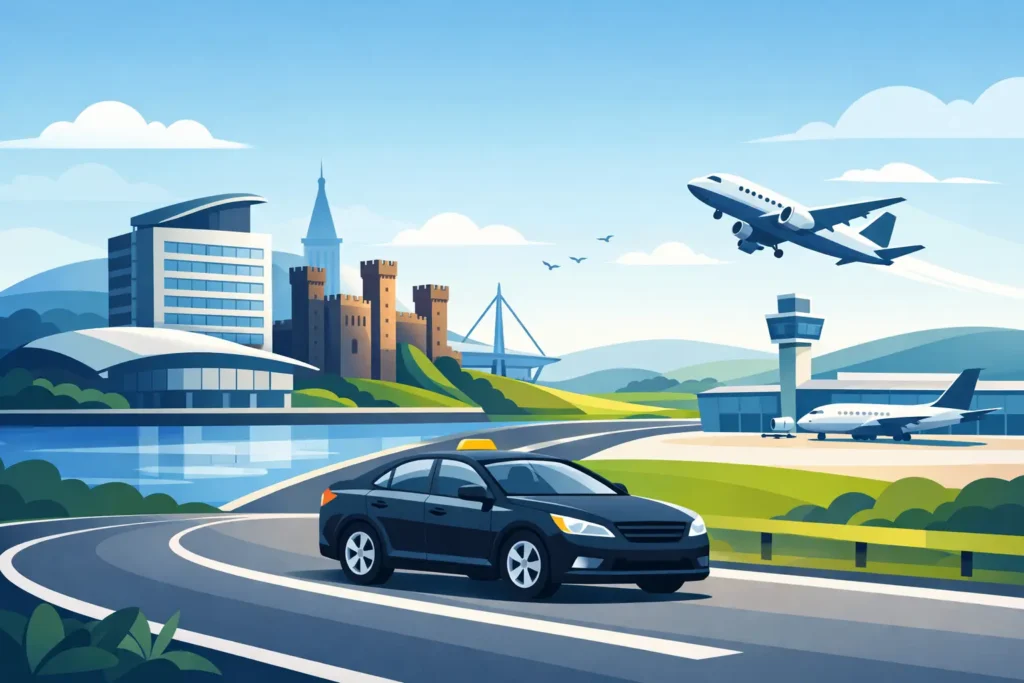 Mercure Hotel Cardiff to Bristol Airport Taxi